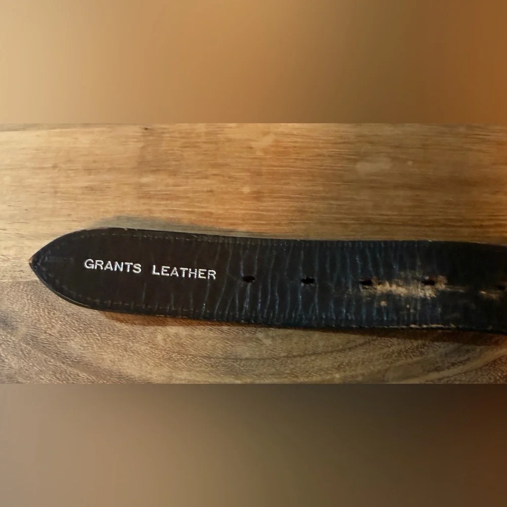 Grant’s Leather | Men’s/Unisex Western Leather Belt w/Woven Horse Hair, Size 46